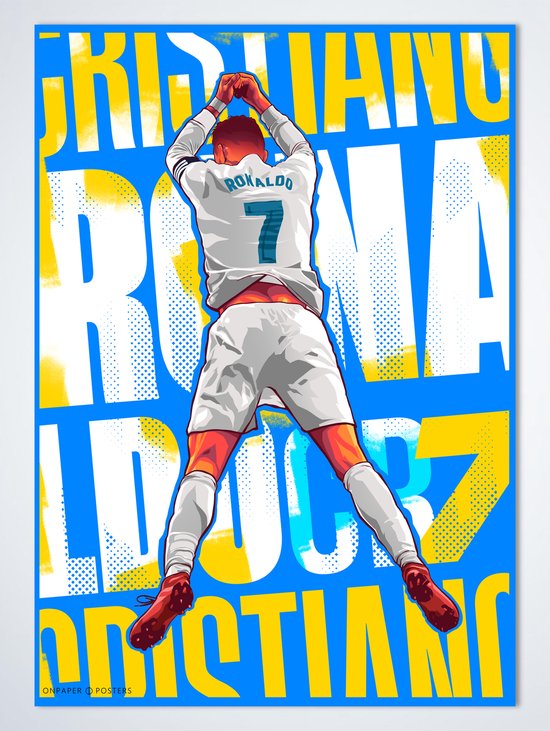 Cristiano Ronaldo Poster - 50 x 70cm - Poster Kinderkamer / Slaapkamer / Kinder Cadeau