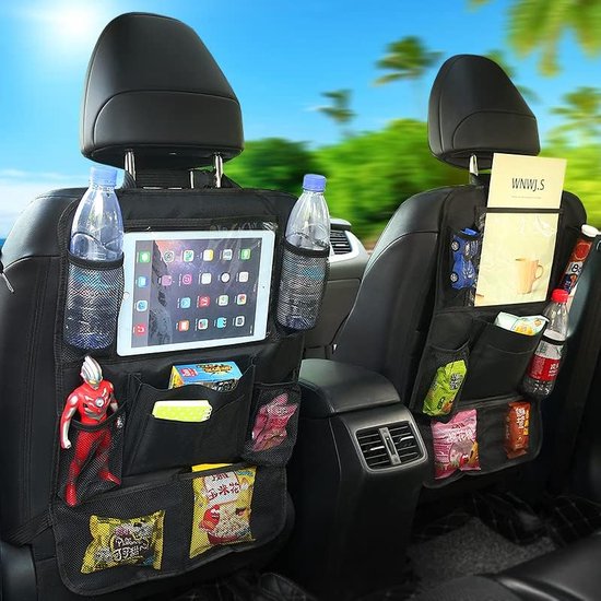 CaiTang 2STK Organizer Rücksitz, Rückenlehnenschutz Auto Kinder mit klapptisch, Autositz