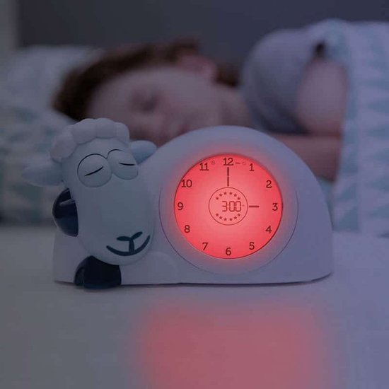 Sam Slaaptrainer - Met nachtlamp functie en slaaptimers - Roze / Wit - Merkloos