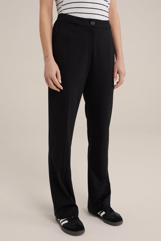 WE Fashion Dames flared pantalon met stretch