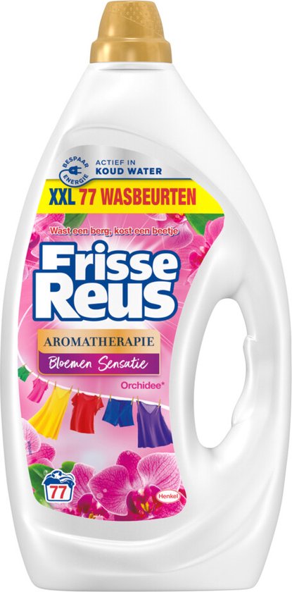 2x Witte Reus Wasmiddel Frisse Reus Gel Orchidee 77 Wasbeurten 3,465 liter