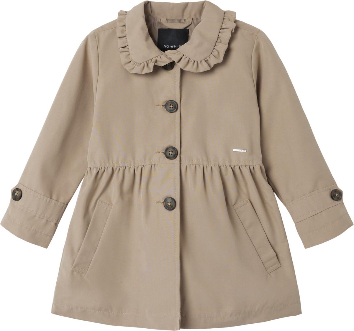 NAME IT NMFMADELIN TRENCH COAT1 Meisjes Jas - Maat 116 - NAME IT