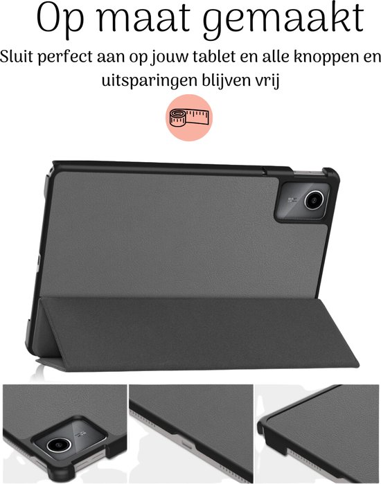 Hoozey - Housse de tablette adaptée à Lenovo Tab M11 - 11 pouces - Housse de tablette - Sleep Cover - Grijs