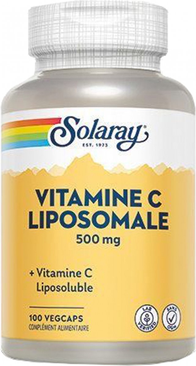 Solaray Vitamine C Liposomaal 500 mg 100 Plantaardige Capsules