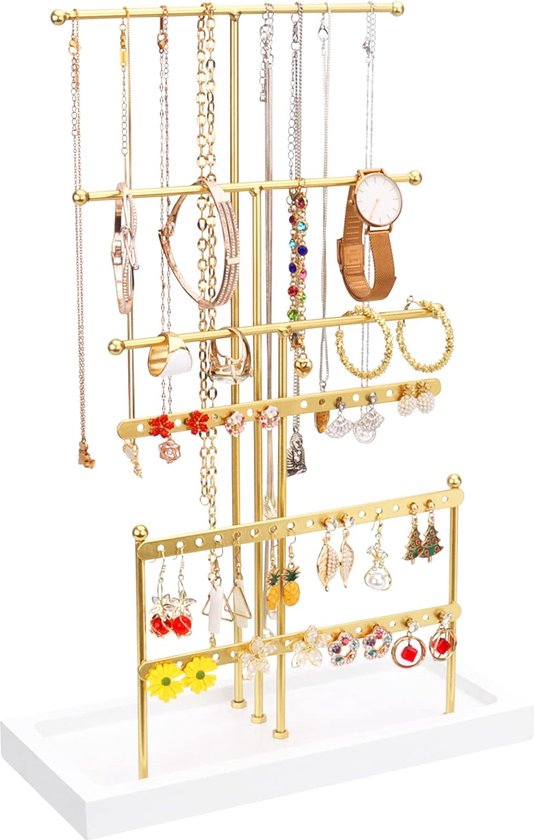 Caluself Sieradenstandaard, sieradenhouder, kettinghouder,4-dieren, sieradenboom, kettingstandaard,horlogestandaard,oorbelhouder,oorbellen, horloges en accessoires
