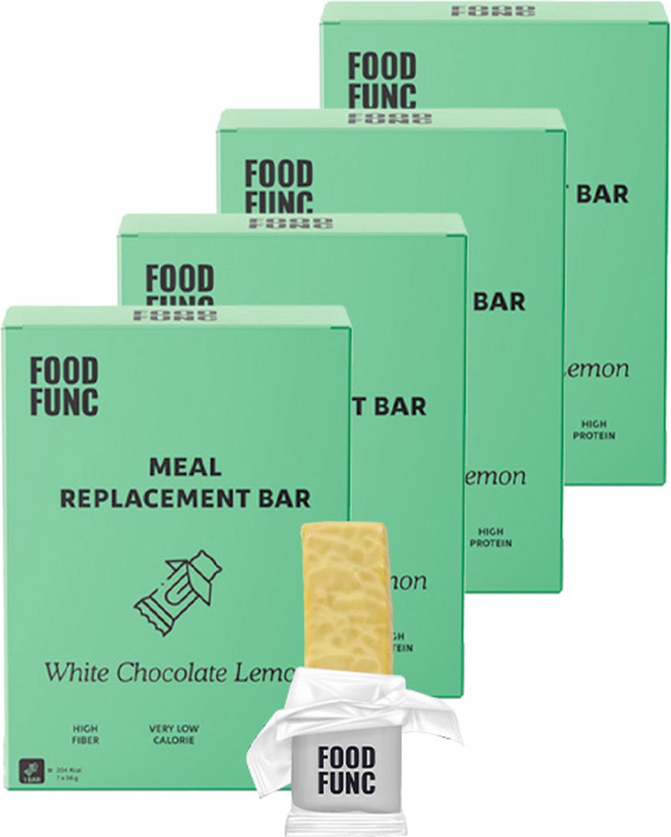 Foodfunc | Maaltijdreep | White Chocolate Lemon | 3 Stuks | 21 x 56g | No Junk Just Func