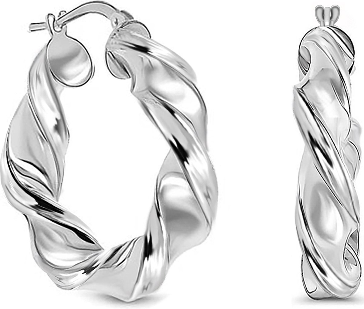 Juwelier Zwartevalk - Zilveren wokkel oorbellen 22.267/27mm--