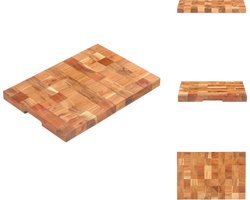 vidaXL Slagersblok Acaciahout 50x34x3.8 cm - Massief - Tropisch Hardhout - Snijplank