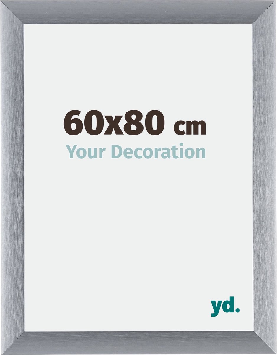 yd. Your Decoration - Fotolijst 60x80 cm - Aluminium - Zilver Geborsteld - Tucson