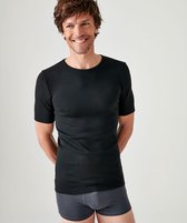Damart - T-shirt Korte mouwen, ronde hals - Heren - Zwart - (126-133) 3XL