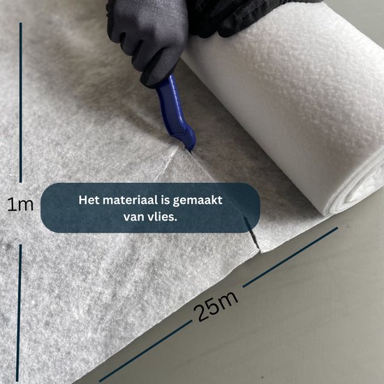Perfect Cover® Eco Afdekvlies - 25m² - Zelfklevend en Sterk - Voor Alle Oppervlakken - Professionele Kwaliteit Stucloper & Afdekfolie - Bescherming Tijdens Bouw & Renovatie - 120GSM - Buitenverf Projecten - Buiten Klussen