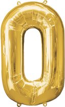 LUQ - Cijfer Ballonnen - Cijfer Ballon 9 Jaar Goud XL Groot - Helium Verjaardag Versiering Feestversiering Folieballon