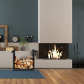 Brandhoutrek - Firewood Rack Metal Firewood Rack for Indoor and Outdoor 37D x 150W x 38H centimetres