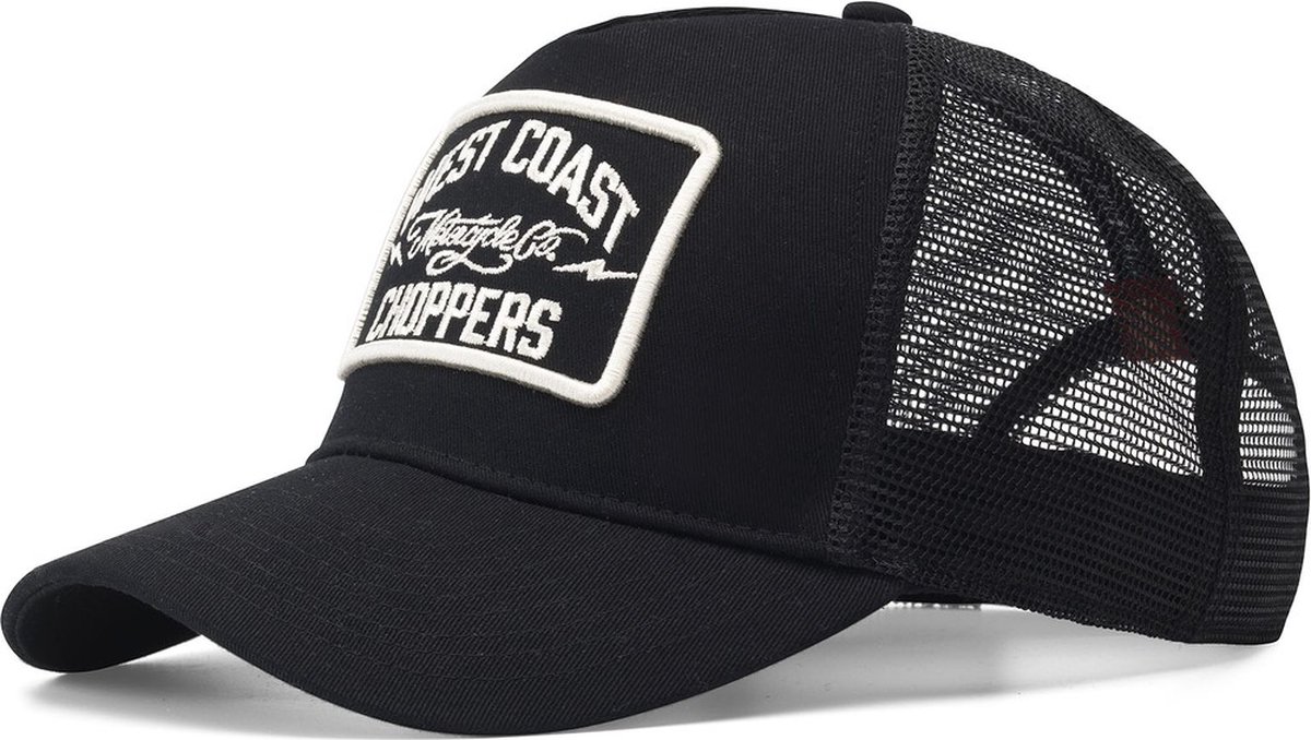 WCC West Coast Choppers Trucker Hat Motorcycle Co. 5 Panel - Black