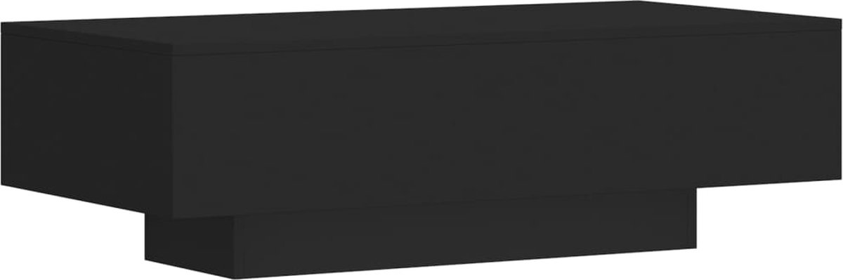 vidaXL Minimalistische Salontafel In Bewerkt Eiken Met LED Verlichting | Vierkant Ontwerp 80 X 31 cm Binnengebruik Verwerkt Hout Elegant En Functioneel Voor Woonkamer Meubels Licht Modern Decoratief