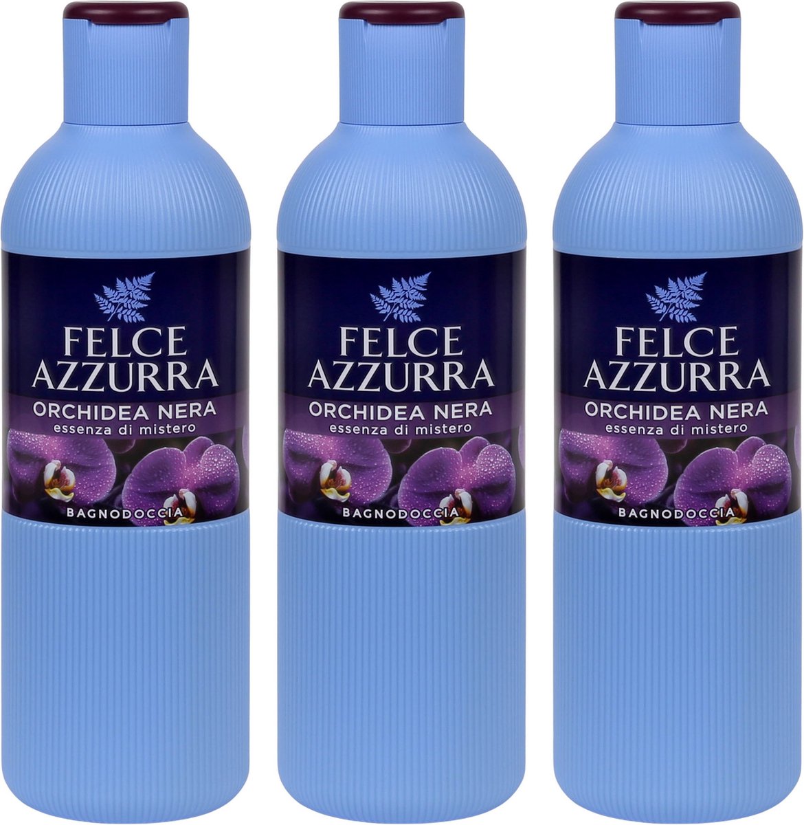 Felce Azzurra Douchegel - Zwarte Orchidee - 3 stuks - 650 ml