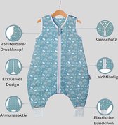 ademend 100% katoen mousseline zachte inbakerdeken | Unisex slaapzak voor babymeisjes en jongens 70cm