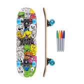 Xootz 28" Sketch Ya Deck Skateboard: Kleurrijke, Creatieve Skateboardervaring voor Beginners
