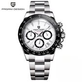 Pagani Design Horloge Heren - Cadeau voor Man - Unisex horloges - 40 mm - Wit