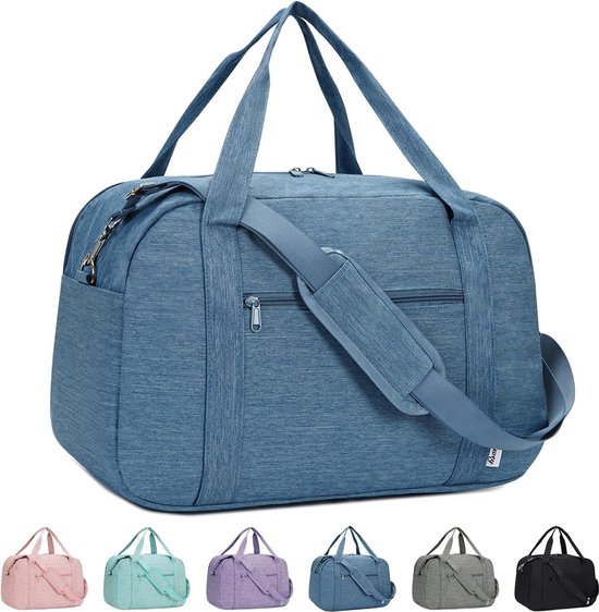 Handbagage 45 x 36 x 20 cm handbagage handbagage tas voor vliegtuig reistas dames heren met laptopvak voor weekender kort 25L, marineblauw