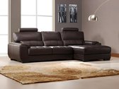 LINEA SOFA Hoekbank van leer METROPOLITAN II - bruin - hoek rechts L 275 cm x H 94 cm x D 152 cm