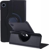 Phreeze Étui rotatif pour tablette - Convient pour Samsung Galaxy Tab A9 Plus Case - 11 pouces - Respectueux de Eco - Rotatif à 360 degrés - Fermeture élastique - Zwart