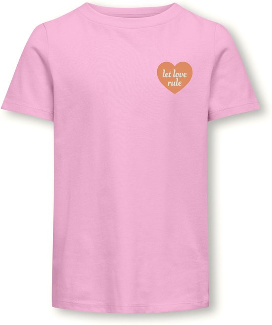 T-shirt Filles ONLY KOGSENNA S/ S HEART TOP BOX JRS - Taille 146/152
