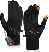 Thermohandschoenen voor winter - touchscreen - hardloophandschoenen - antislip - winddicht - maat M