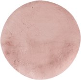 Heaven | Rond Hoogpolig Vloerkleed | Powder Pink | Hoogwaardige Kwaliteit | 160x160 cm