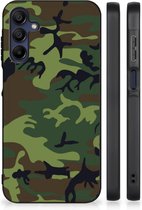 Smartphonehoesje Geschikt voor Samsung Galaxy A15 GSM Hoesje met Zwarte rand Camouflage