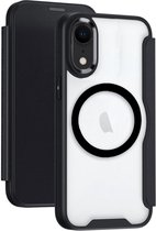 Portemonnee Hoesje Geschikt voor Apple iPhone XR | Compatibel met MagSafe | Wallet Book Case met Magneet | Beschermhoes met Pasjeshouder | Zwart