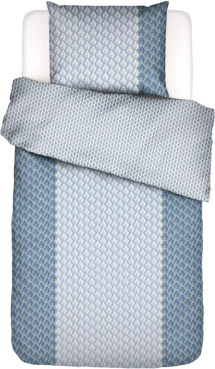 ESSENZA Tesse Dekbedovertrek Zen blue - Eenpersoons – 140x200/220 cm