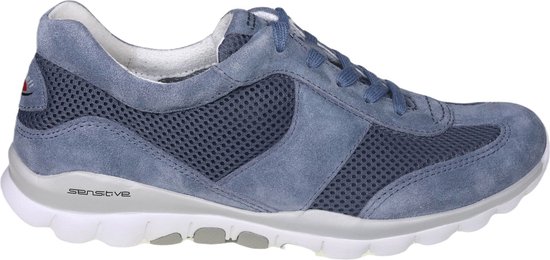 Gabor rollingsoft sensitive 86.966.26 - dames rollende wandelsneaker - blauw - maat 42.5 (EU) 8.5 (UK)