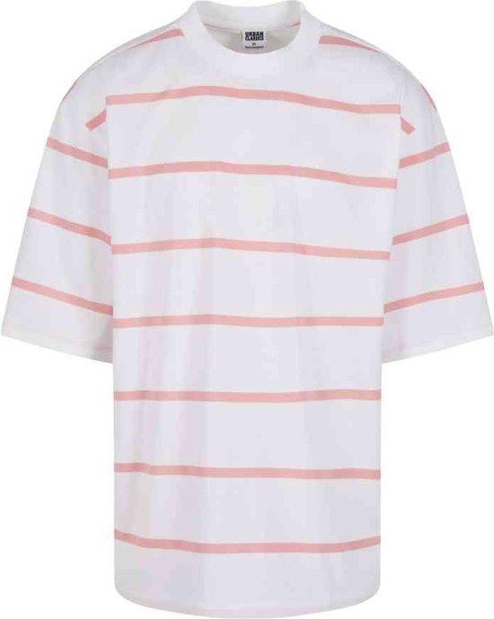 Urban Classics Oversized Double Layer Striped LS Tee Long Sleeve Shirt Black and White M