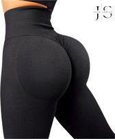 June Spring - Sportlegging - Kleur: Zwart - Maat S/Small - Stevig - Sportlegging voor een Platte Buik - Bil-Lift - Anti-Cellulite - Slanke Taille - Slimming Effect - Shaping - Vormend