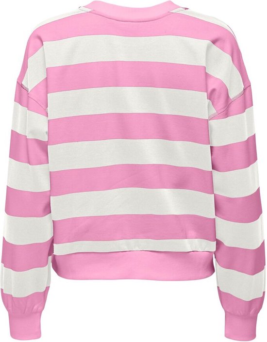 Only Onlserena L/s Pull Col Rond Rayé Begonia Pink ROSE M