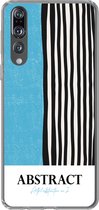 Geschikt voor Huawei P20 Pro hoesje - Design - Blauw - Zwart - Wit - Siliconen Telefoonhoesje