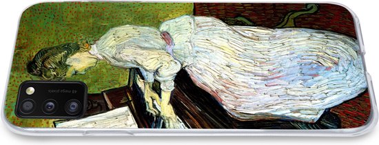 Telefoonhoesje Geschikt voor Samsung Galaxy A41 hoesje - Marguerite Gachet op de piano - Vincent van Gogh - Siliconen Telefoonhoesje Telefoonhoesje