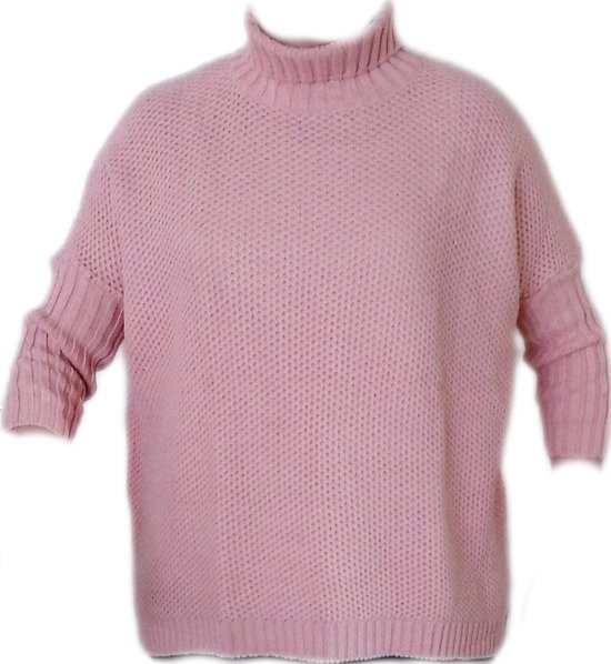 Licht roze coltrui dames sale
