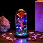 Rose éternelle - Galaxy Rose - Saint-Valentin - Cadeau pour petite amie - Rose avec Siècle des Lumières LED
