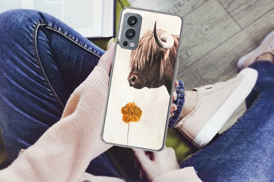 Coque OnePlus Nord 2 5G - Highlander écossais - Vintage - Bloem - Siliconen