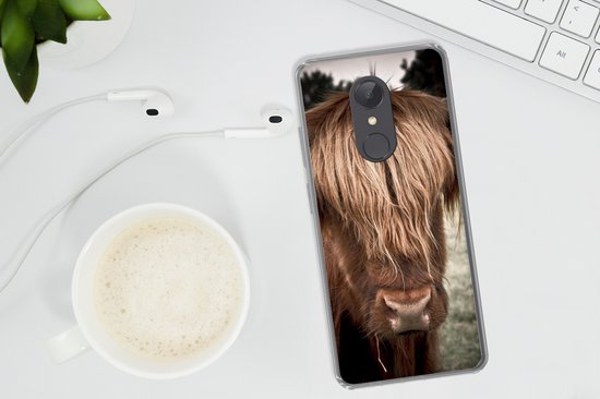 Coque de téléphone compatible avec Xiaomi et Redmi 5 - Motif écossais Highlander - Arbre - Herbe - Coque en Siliconen