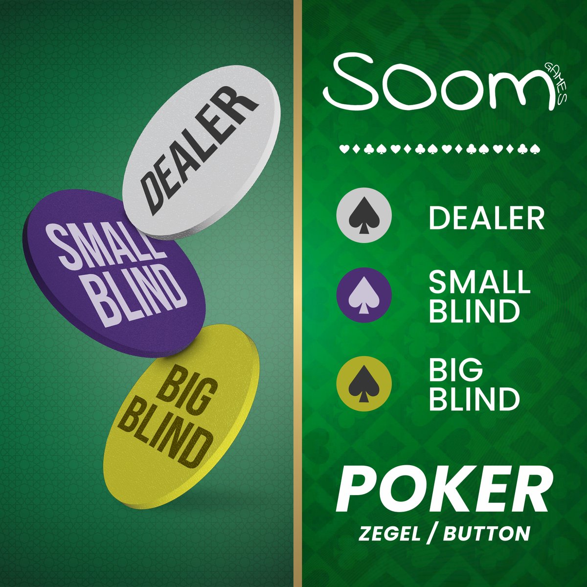 Set Poker Soom Games - 110 Chip, Carte, Pulsanti, Per Texas Holdem 2-5 Giocatori - Foto 12