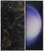 iMoshion Hoesje Geschikt voor Samsung Galaxy S24 Ultra Hoesje Siliconen - iMoshion Design hoesje - Meerkleurig / Black Marble