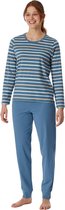 Schiesser dames pyjama blauw - Casual Essentials - 48