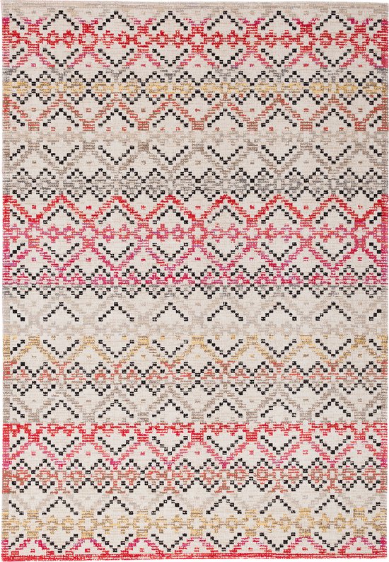 Sunny Outdoor - Tuin Buitenkleed - Vintage Design - Zwart - Vloerkleed Voor Tuin Terras Balkon 80x150 Cm