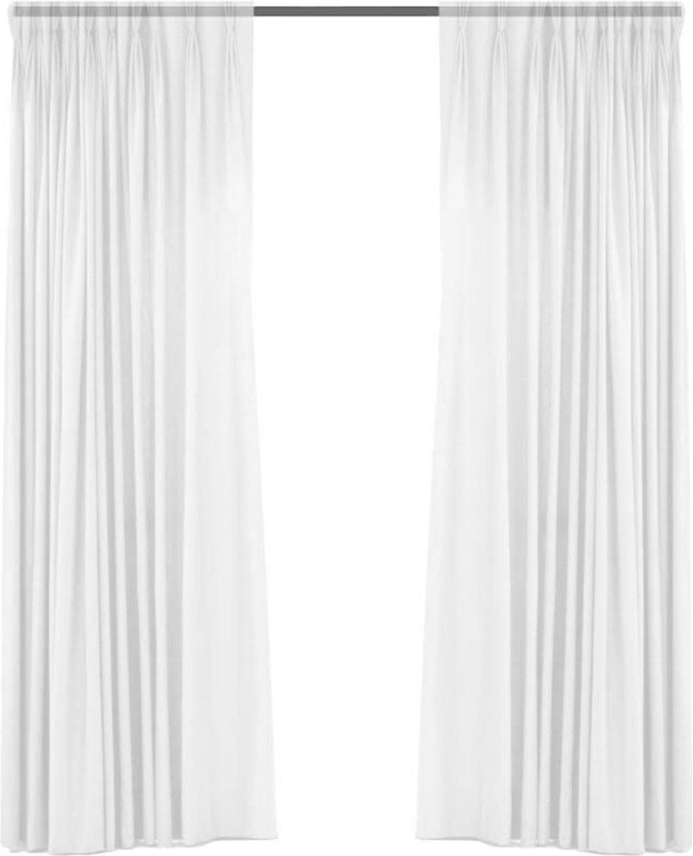 Larson Luxe ondergordijnen - Met haken - 1.5m x 2.5m - Wit - 2 stuks