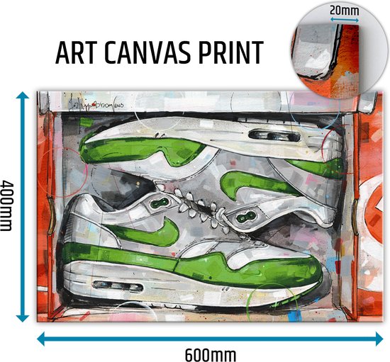 Sneaker canvas shoebox Patta green 60x40 cm