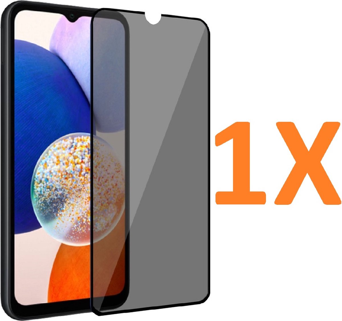 Screenprotector Glas - Privacy Tempered Glass Screen Protector Anti-Spy Glasplaatje Geschikt voor: Samsung Galaxy A34 - 1x