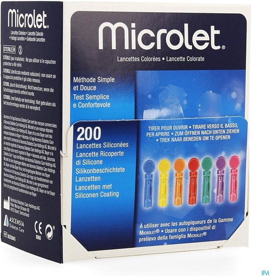 Microlet Lancetten - Diversen kleuren  200 St - Bayer